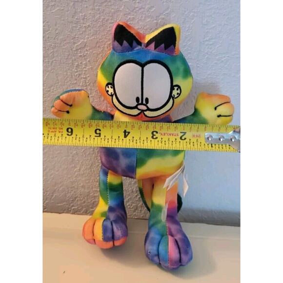 Garfield Paws Inc 2018 Multicolor Plush 9.5 in. Tie Dye Movie Toys NWOT - Picture 7 of 7